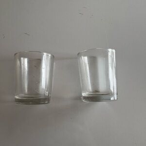 Elegant Clear Glass Candle Holders